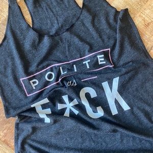 Fitness style racer back tank - size small